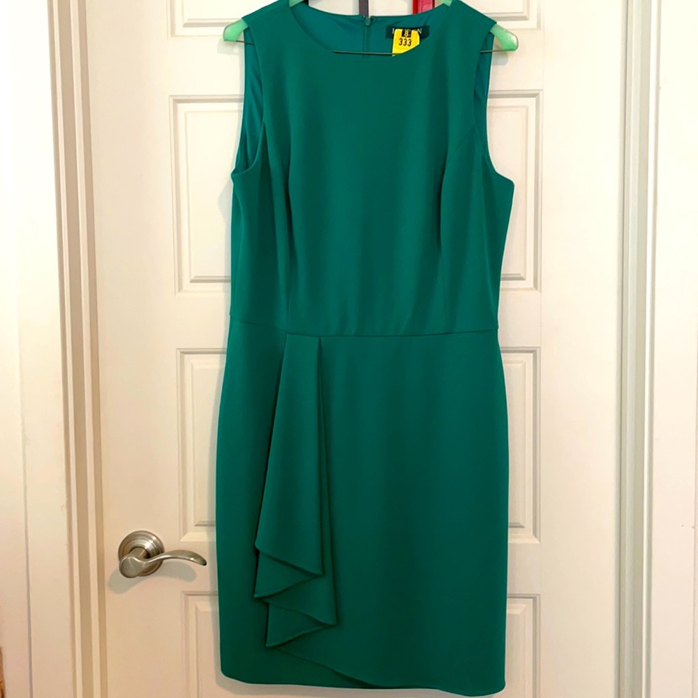 Lauren green napkin sleeveless dress office